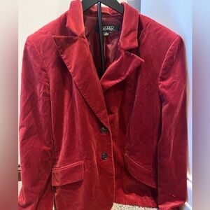 Kasper size 16 (XL) women’s blazer cotton blend maroon red color